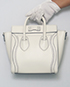 Debossed Nano Luggage Bag, back view